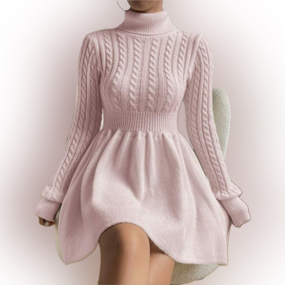 👠 3 for $ 30👠 SHEIN Pink Long Sleeve Knit Sweater Dress 👠 3 for $ 30👠